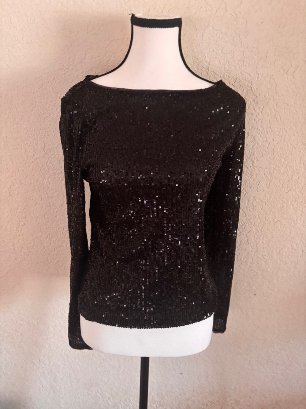 Loft Sequined Crew Neck